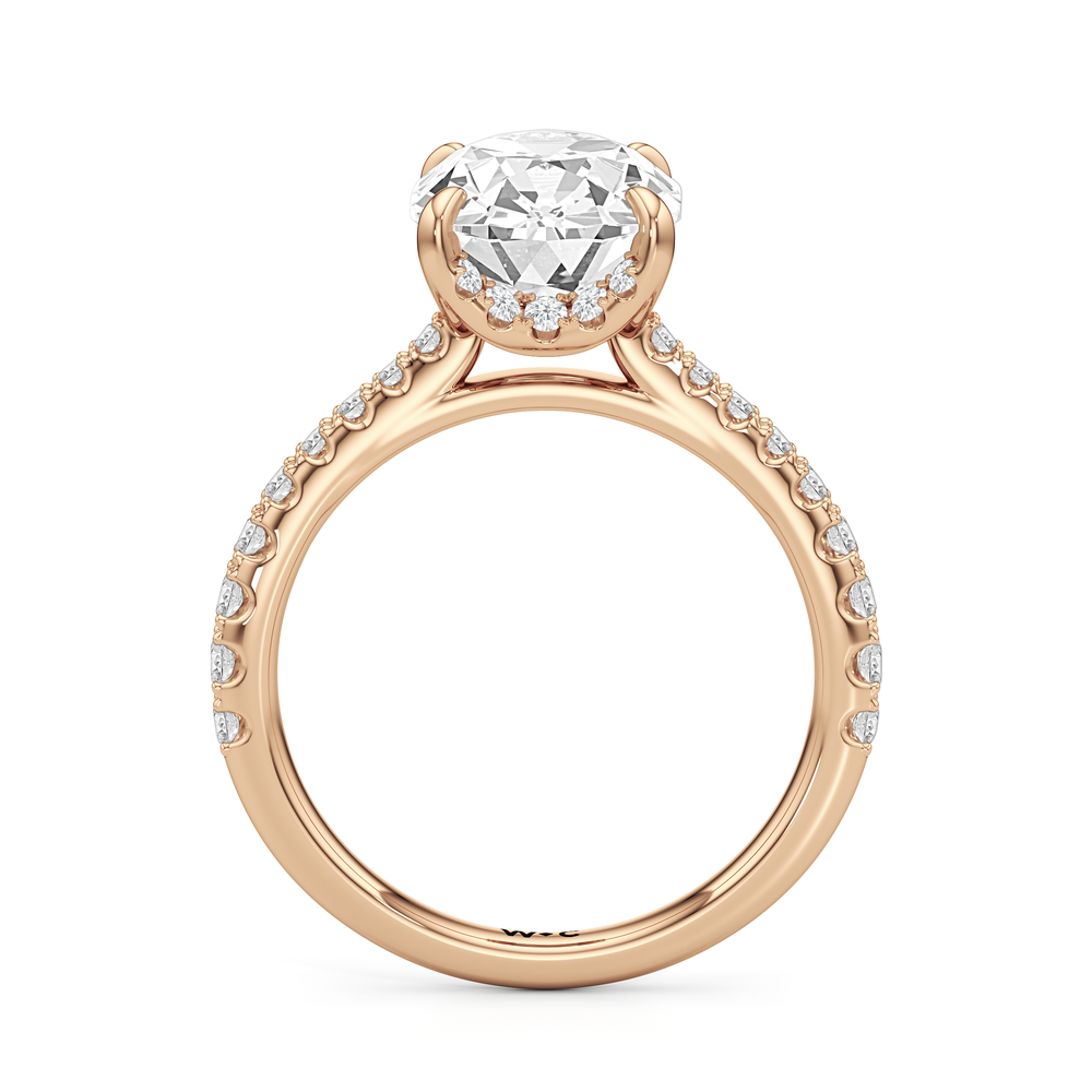 Antique Cushion Cut The Cassatt Ring with Lab Grown Diamond in 14KT Rose Gold view 4
