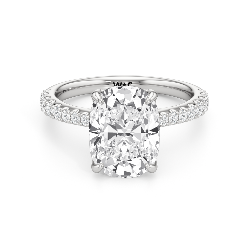 Antique Cushion Cut The Cassatt Ring with Lab Grown Diamond in 14KT Platinum view 1
