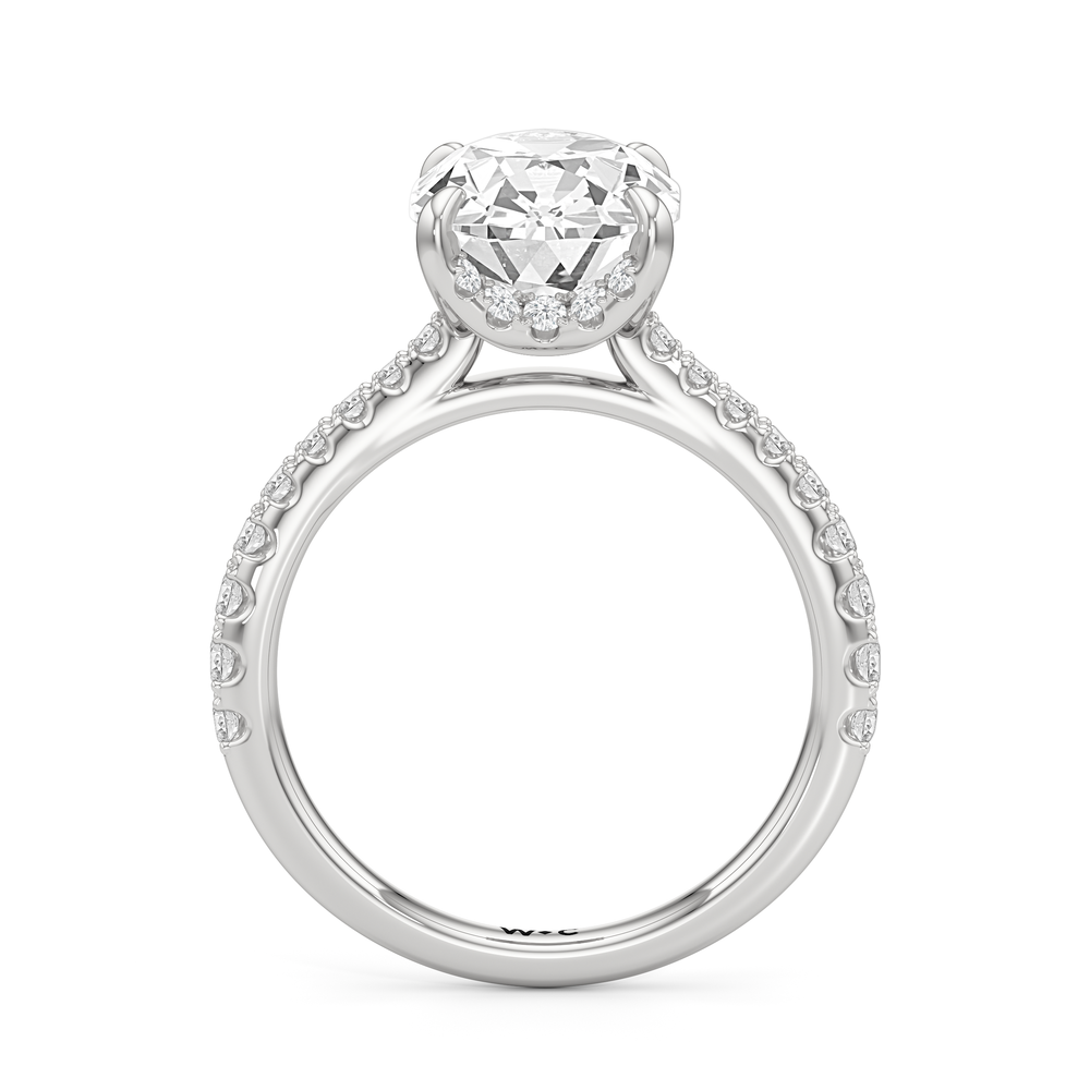 Antique Cushion Cut The Cassatt Ring with Lab Grown Diamond in 14KT Platinum view 4
