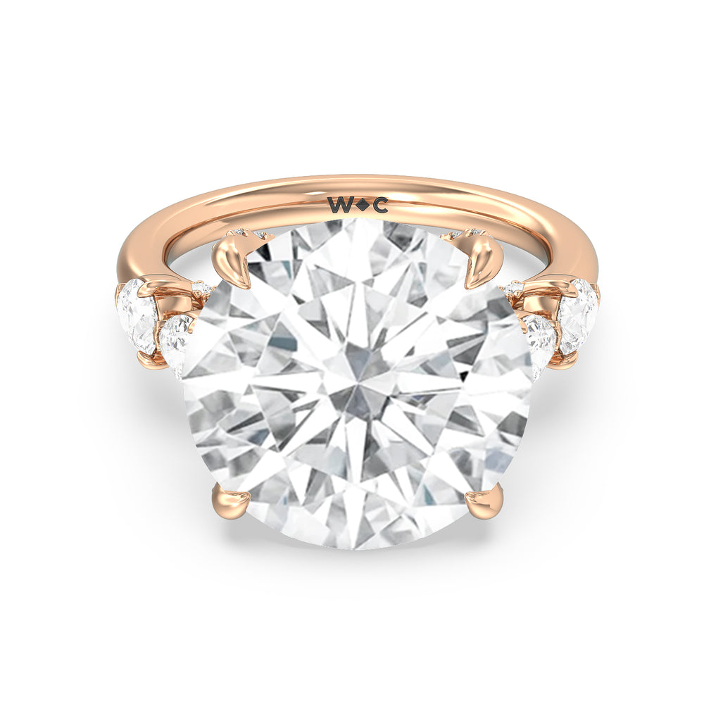 The Morisot Reserve Rings with Round Cut Diamond in 14KT Rose Gold view 1

