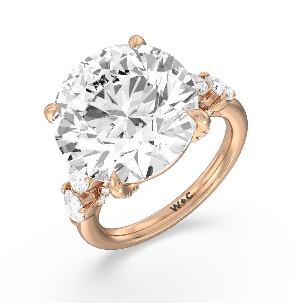The Morisot Reserve Rings with Round Cut Diamond in 14KT Rose Gold view 3
