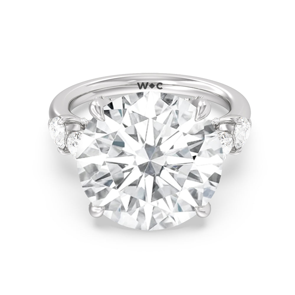 The Morisot Reserve Rings with Round Cut Diamond in 14KT Platinum view 1
