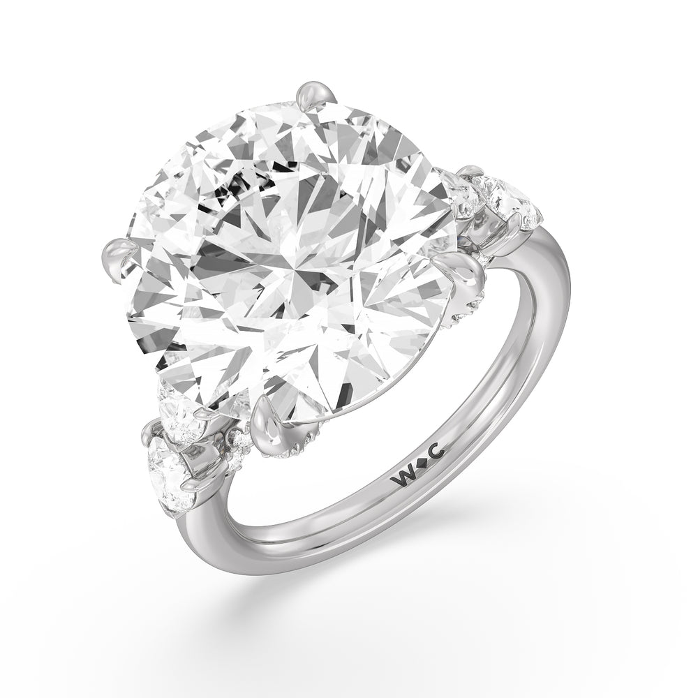 The Morisot Reserve Rings with Round Cut Diamond in 14KT Platinum view 3

