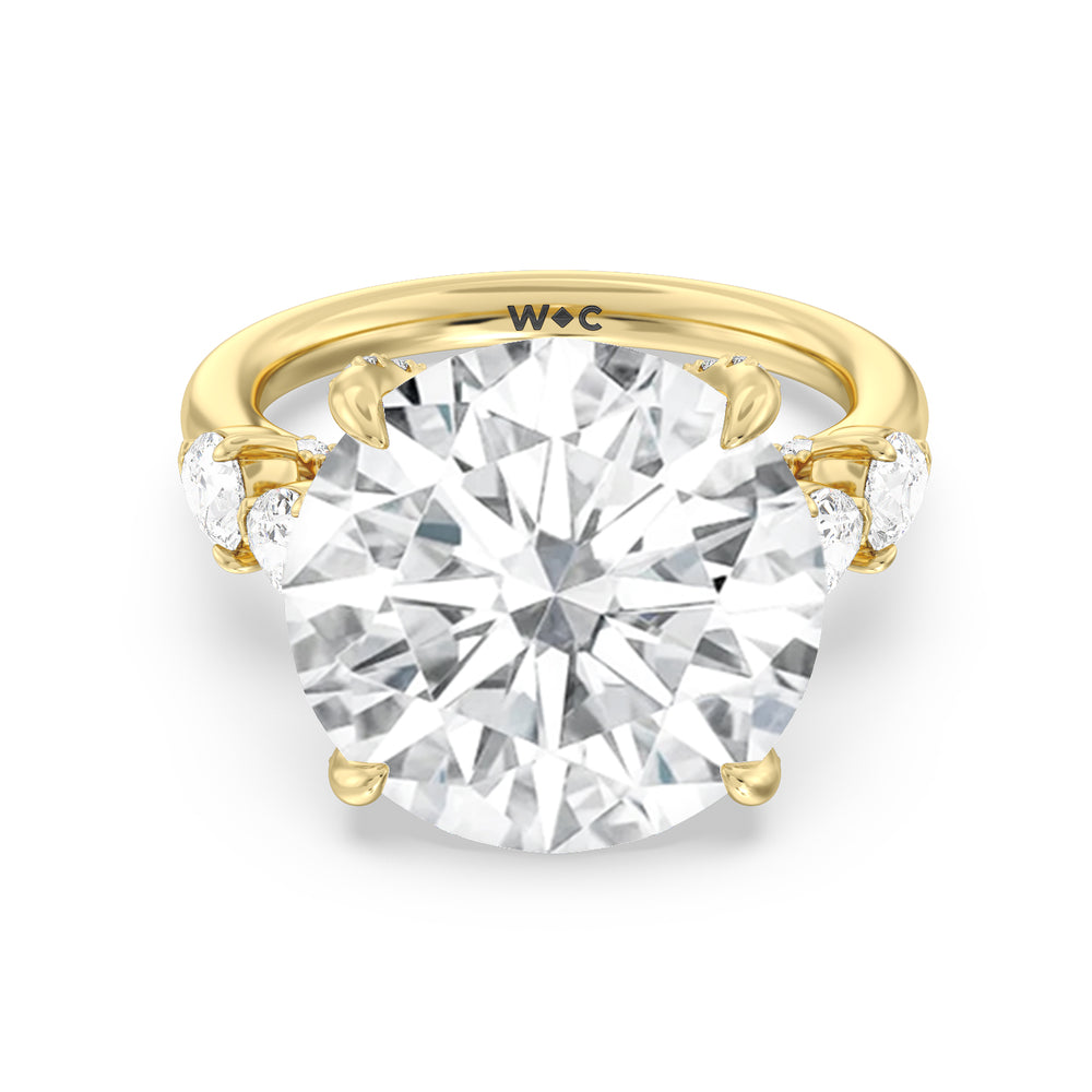 The Morisot Reserve Rings with Round Cut Diamond in 14KT Yellow Gold view 1
