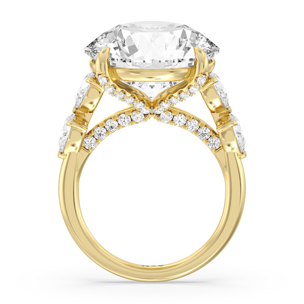 The Morisot Reserve Rings with Round Cut Diamond in 14KT Yellow Gold view 2
