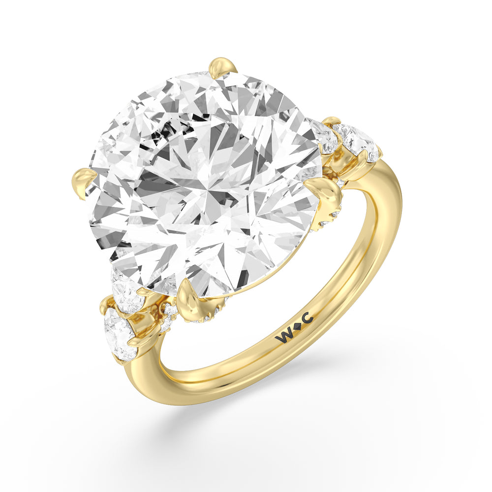 The Morisot Reserve Rings with Round Cut Diamond in 14KT Yellow Gold view 3
