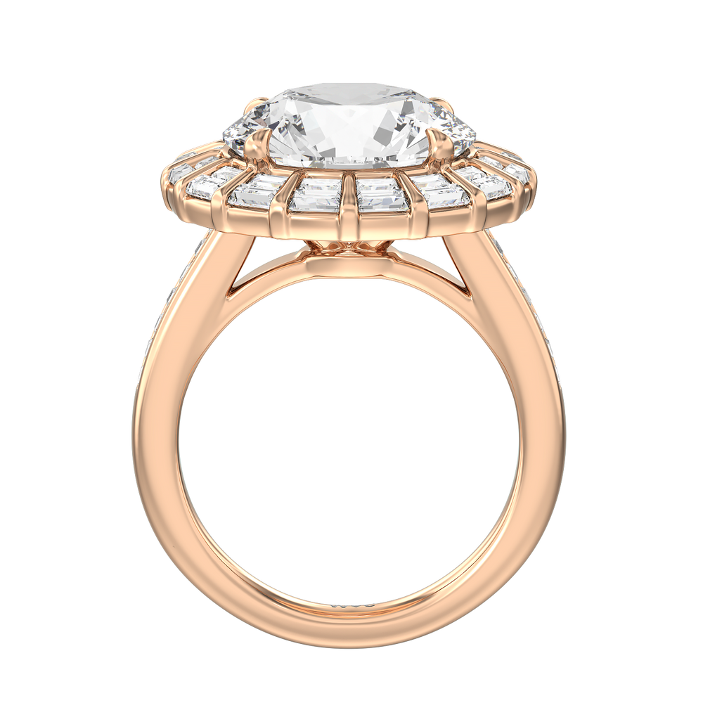 The Matisse Reserve Rings with Round Cut Diamond in 14KT Rose Gold view 3
