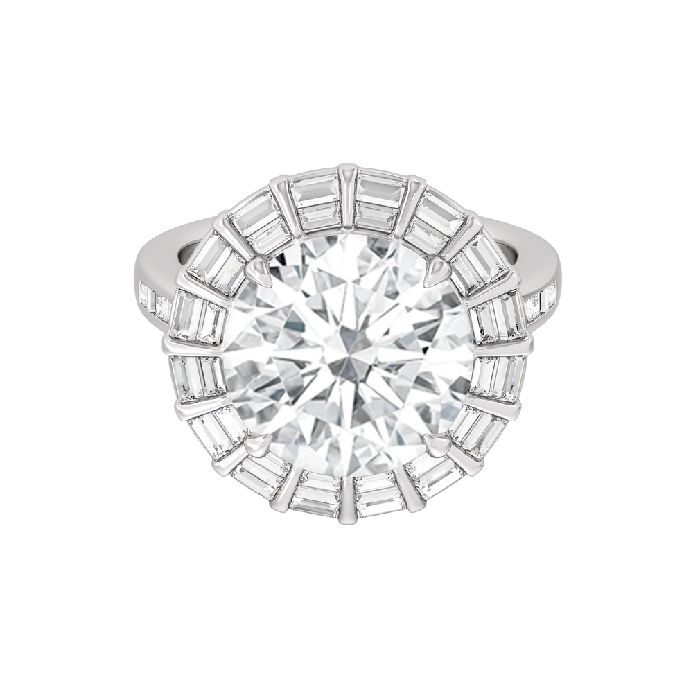The Matisse Reserve Rings with Round Cut Diamond in 14KT Platinum view 1
