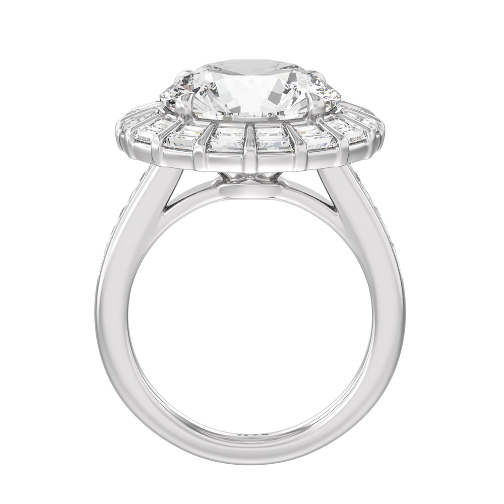 The Matisse Reserve Rings with Round Cut Diamond in 14KT Platinum view 3
