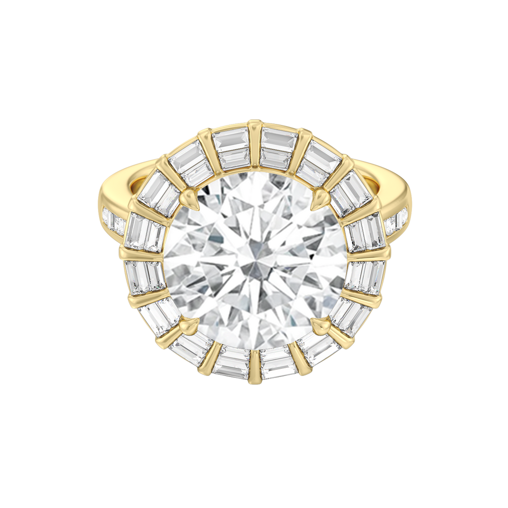 The Matisse Reserve Rings with Round Cut Diamond in 14KT Yellow Gold view 1
