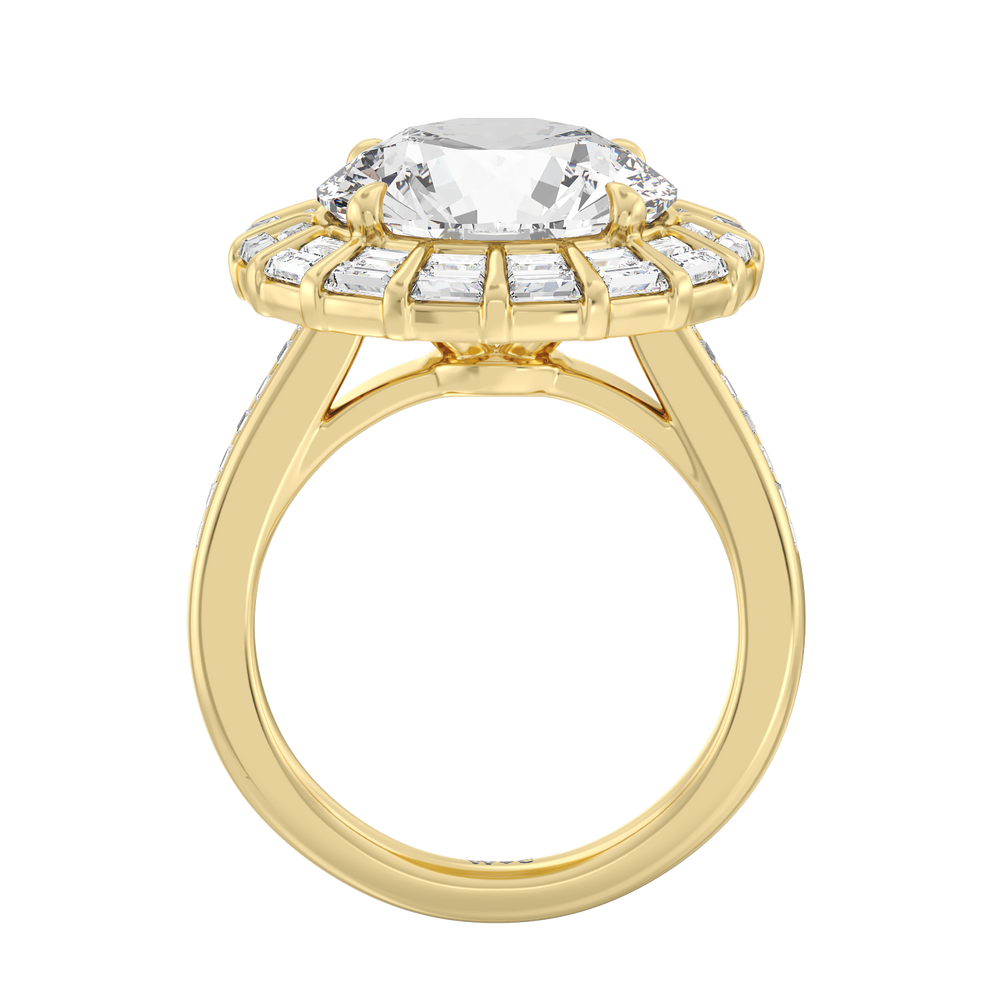 The Matisse Reserve Rings with Round Cut Diamond in 14KT Yellow Gold view 3
