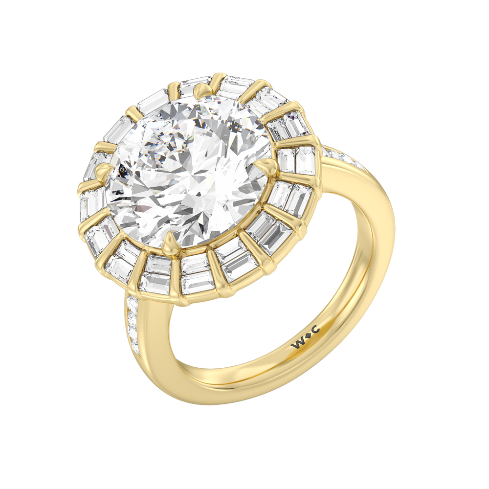 The Matisse Reserve Rings with Round Cut Diamond in 14KT Yellow Gold view 2
