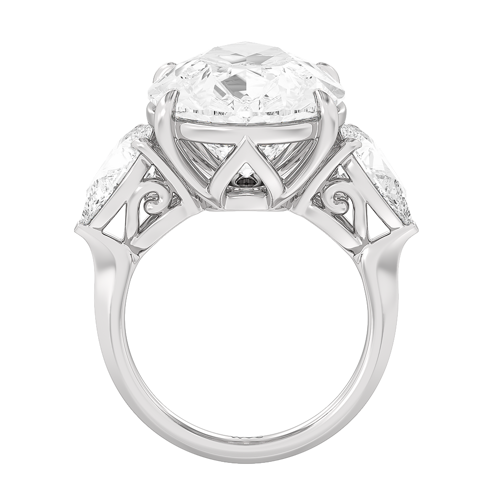 The Goya Reserve Rings with Pear Cut Diamond in 14KT Platinum view 2
