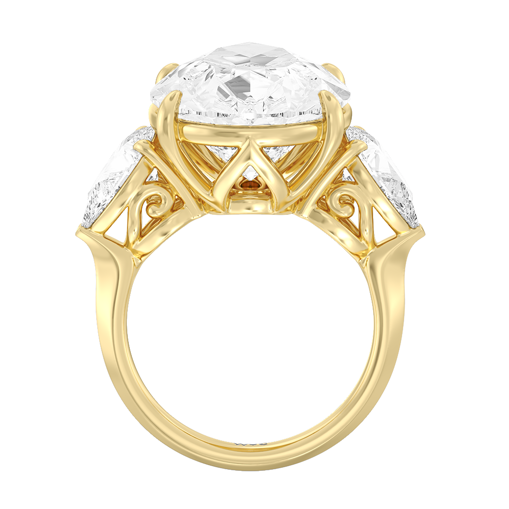 The Goya Reserve Rings with Pear Cut Diamond in 14KT Yellow Gold view 2
