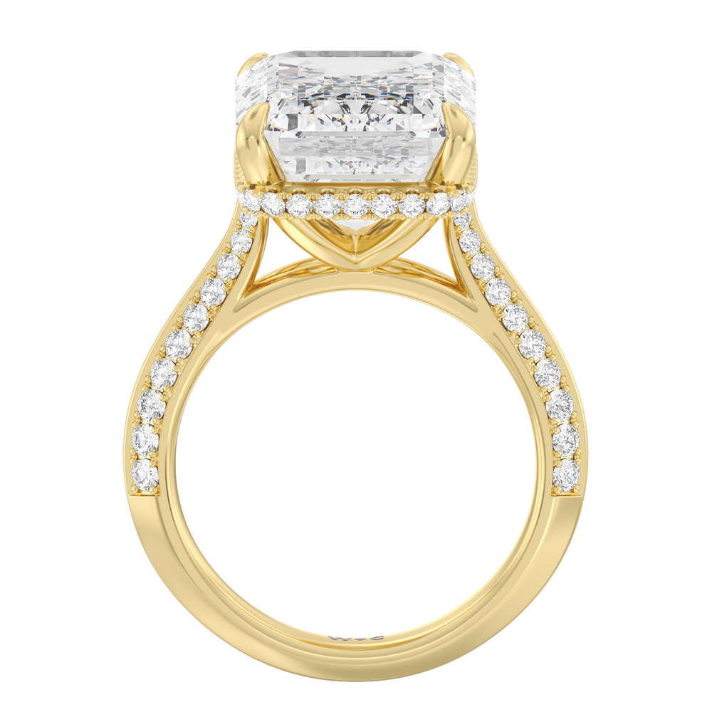 The Dalí Reserve Rings with Emerald Cut Diamond in 14KT Yellow Gold view 3
