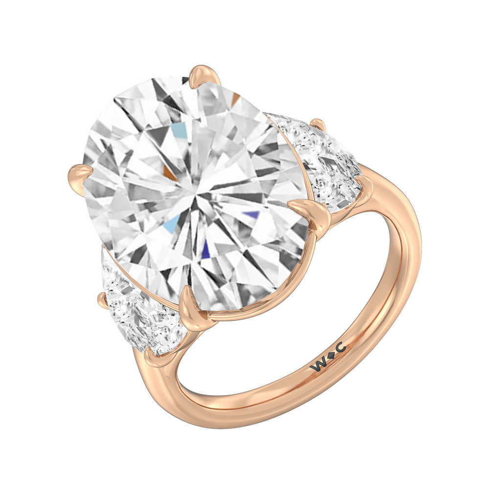 The Cézanne Reserve Rings with Oval Cut Diamond in 14KT Rose Gold view 3
