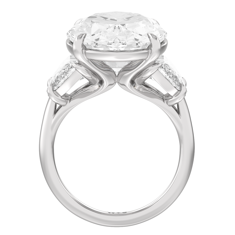 The Cézanne Reserve Rings with Oval Cut Diamond in 14KT Platinum view 2
