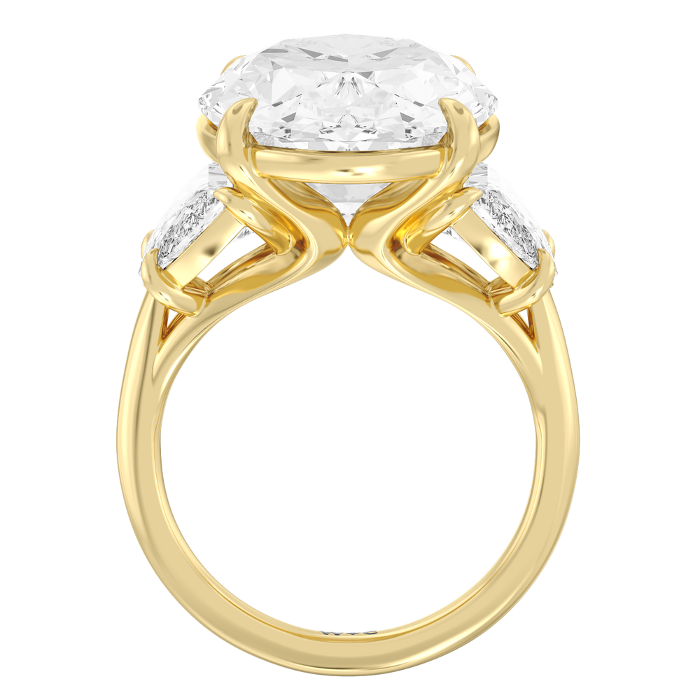 The Cézanne Reserve Rings with Oval Cut Diamond in 14KT Yellow Gold view 2
