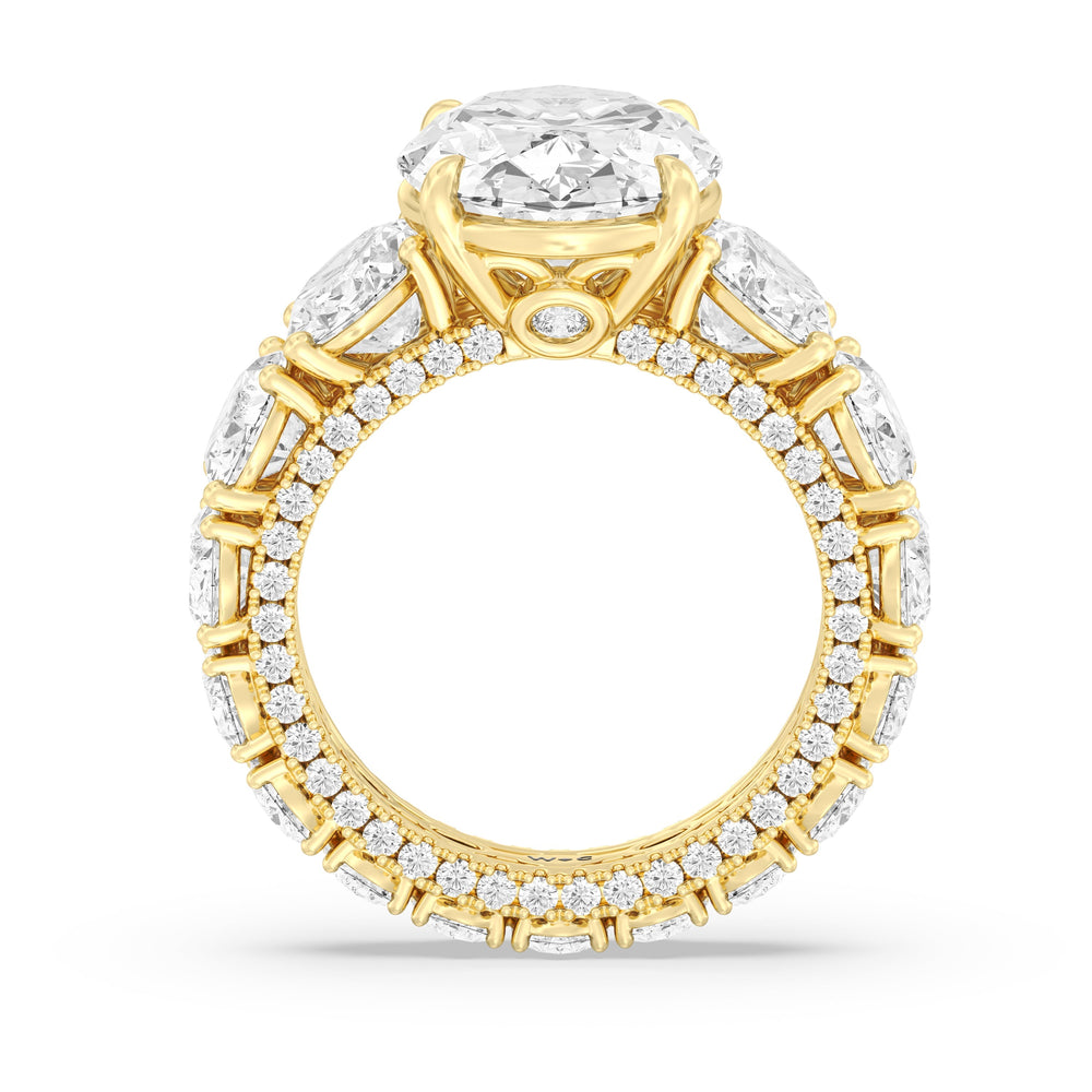 The Broome Ring with Oval Cut Diamond in 14KT Yellow Gold view 2
