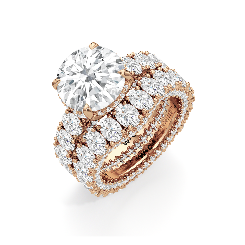 The Broome Ring with Round Cut Diamond in 14KT Rose Gold view 6
