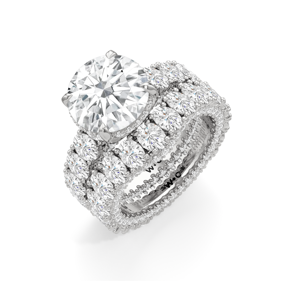 The Broome Ring with Oval Cut Diamond in 14KT Platinum view 6
