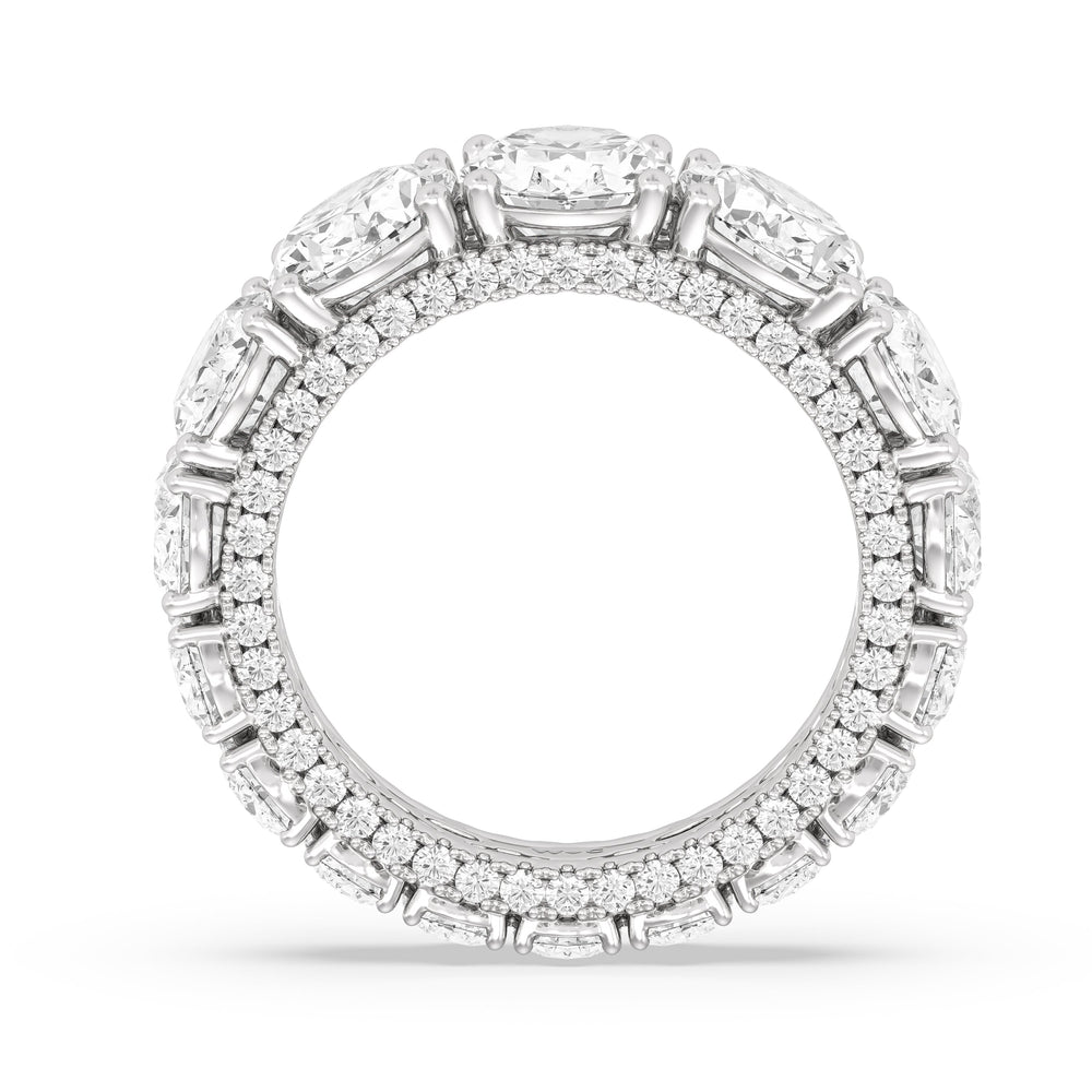 The Columbus Circle Eternity Ring with 8 1/2 Cut Diamond in 14KT Platinum view 2

