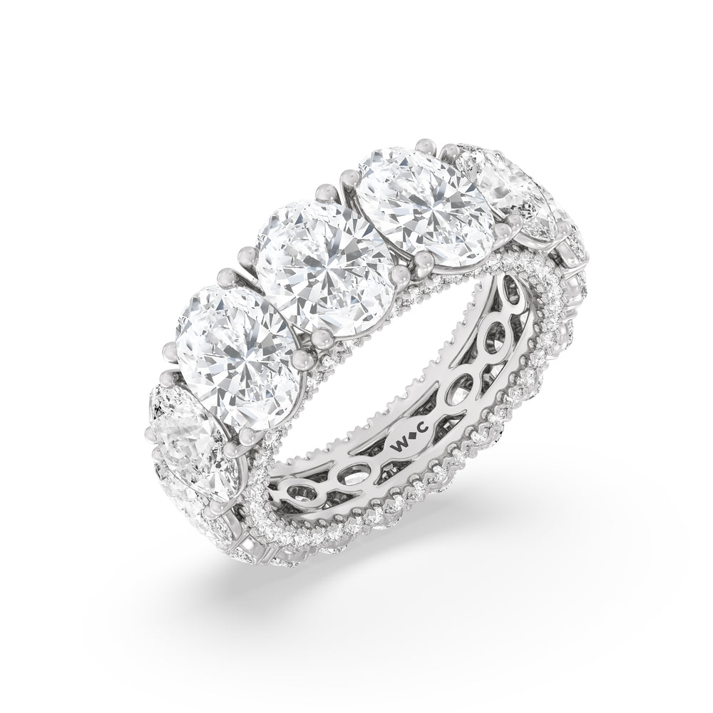 The Broome Diamond Band with Platinum Cut Diamond in 14KT Platinum view 4
