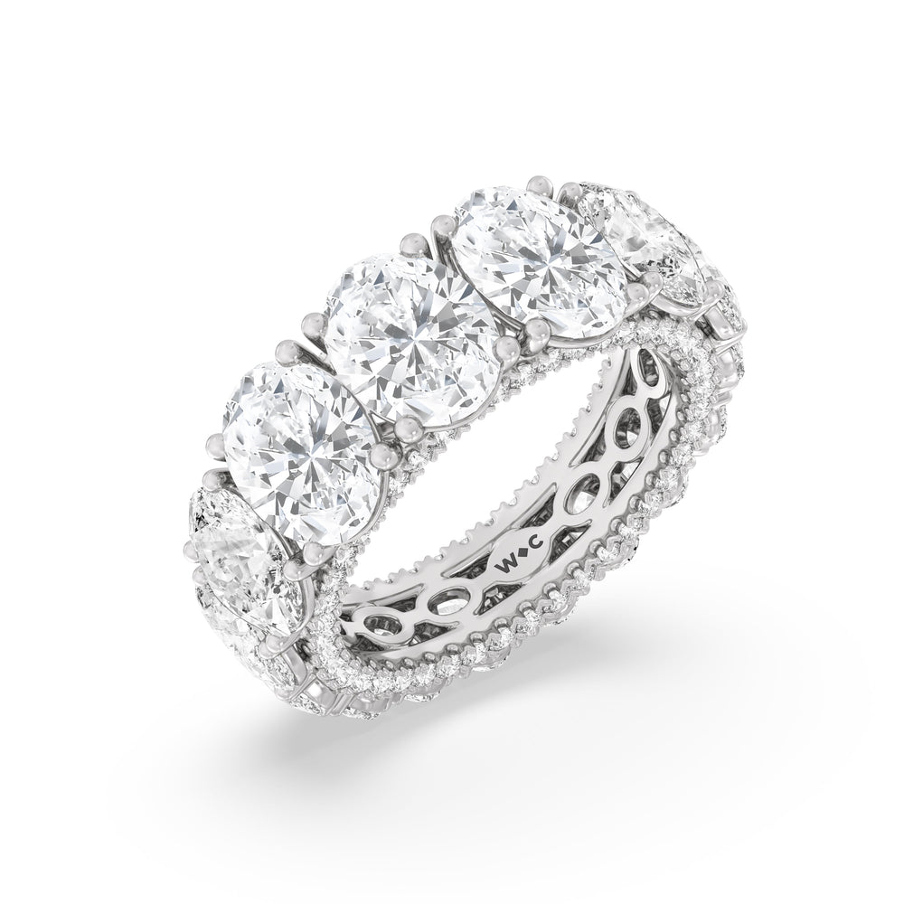 The Columbus Circle Eternity Ring with 8 1/2 Cut Diamond in 14KT Platinum view 3
