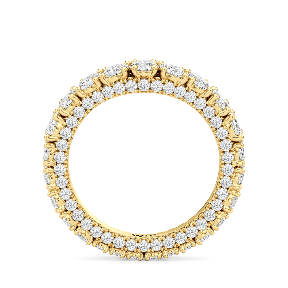 The Broome Diamond Band with 18KT Yellow Gold Cut Diamond in 14KT Yellow Gold view 4
