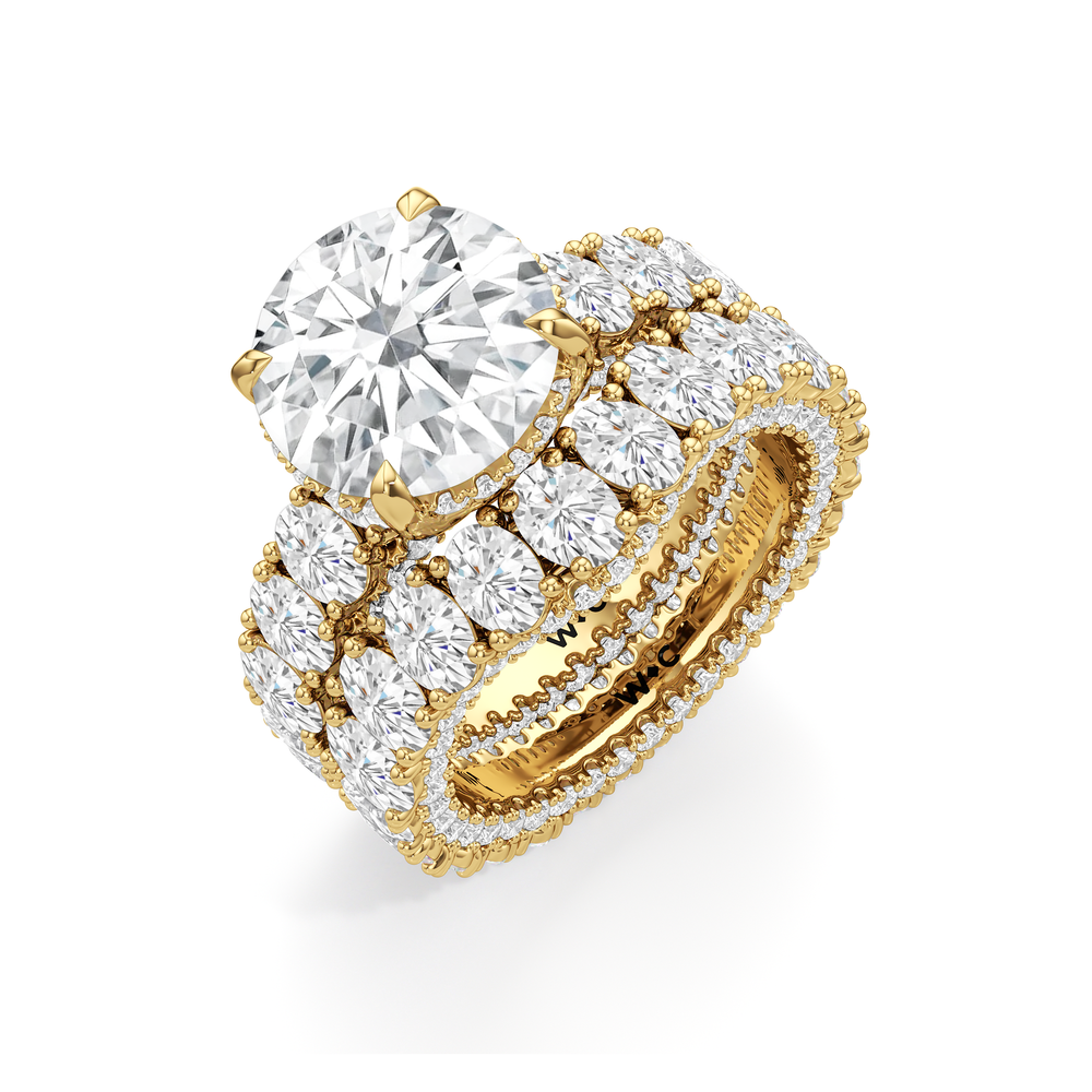 The Broome Ring with Oval Cut Diamond in 14KT Yellow Gold view 6
