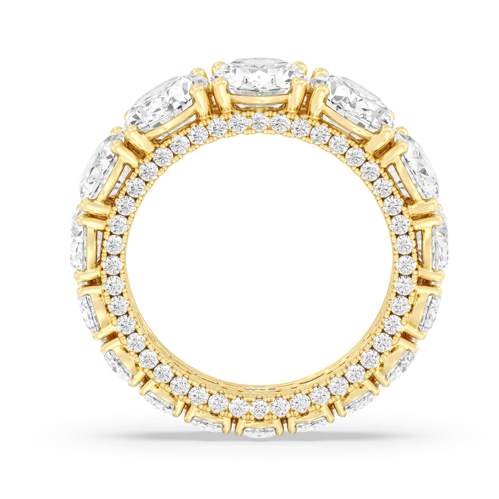 The Columbus Circle Eternity Ring with 8 1/2 Cut Diamond in 14KT Yellow Gold view 2
