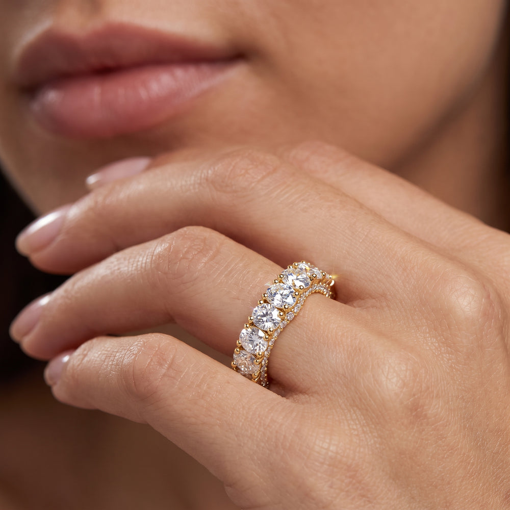 The Broome Diamond Band with Platinum Cut Diamond in 14KT Platinum view 2
