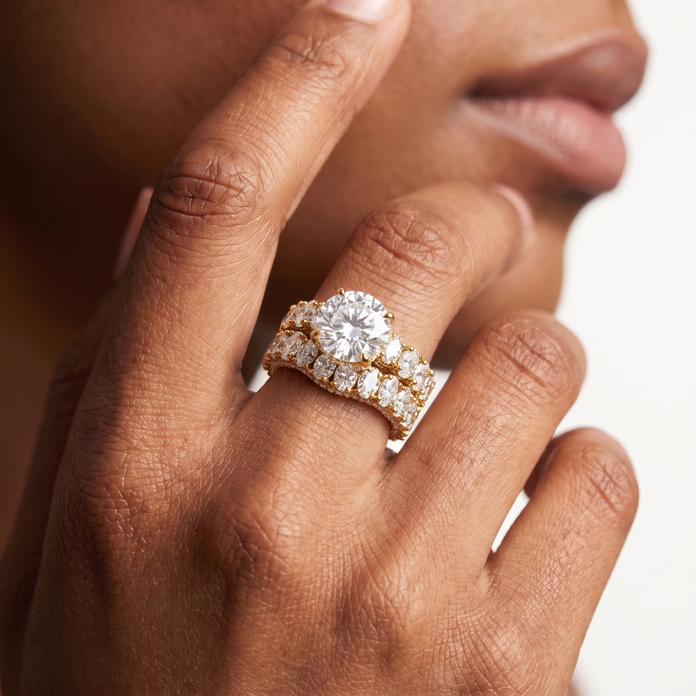 The Broome Diamond Band with Platinum Cut Diamond in 14KT Platinum view 3
