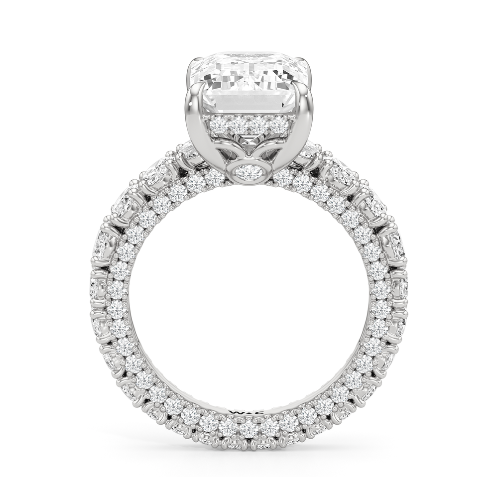 The Broome Ring with Emerald Cut Diamond in 14KT Platinum view 4
