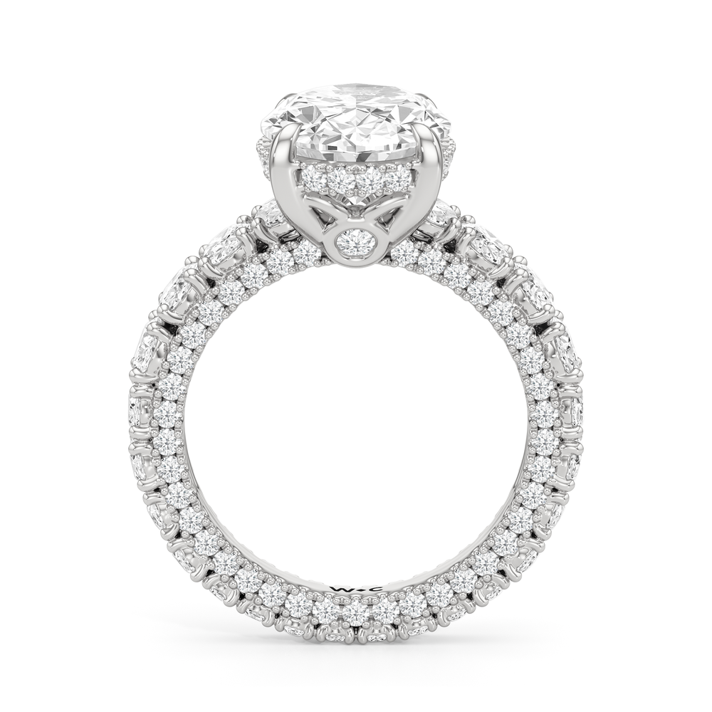 The Broome Ring with Oval Cut Diamond in 14KT Platinum view 4
