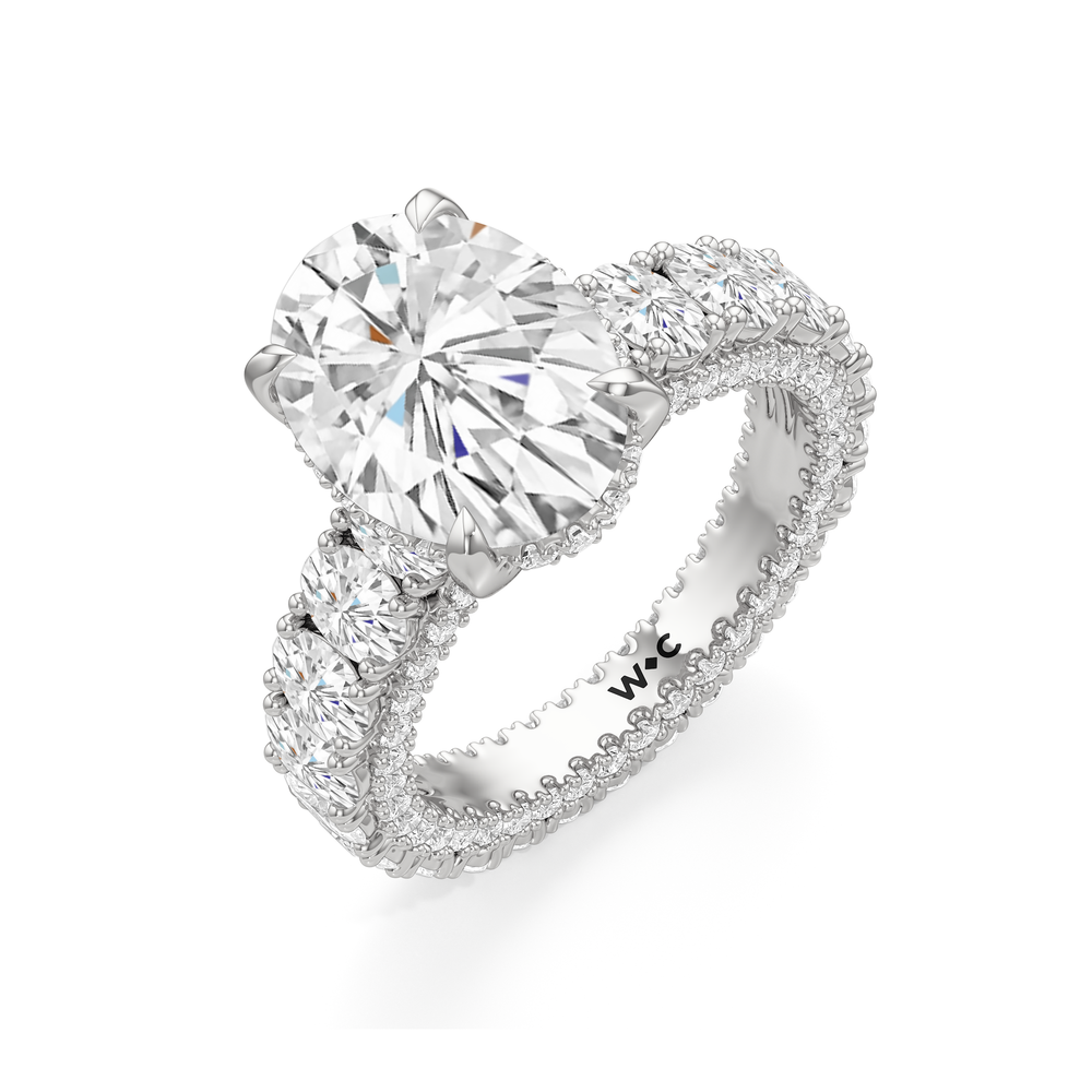 The Broome Ring with Oval Cut Diamond in 14KT Platinum view 5
