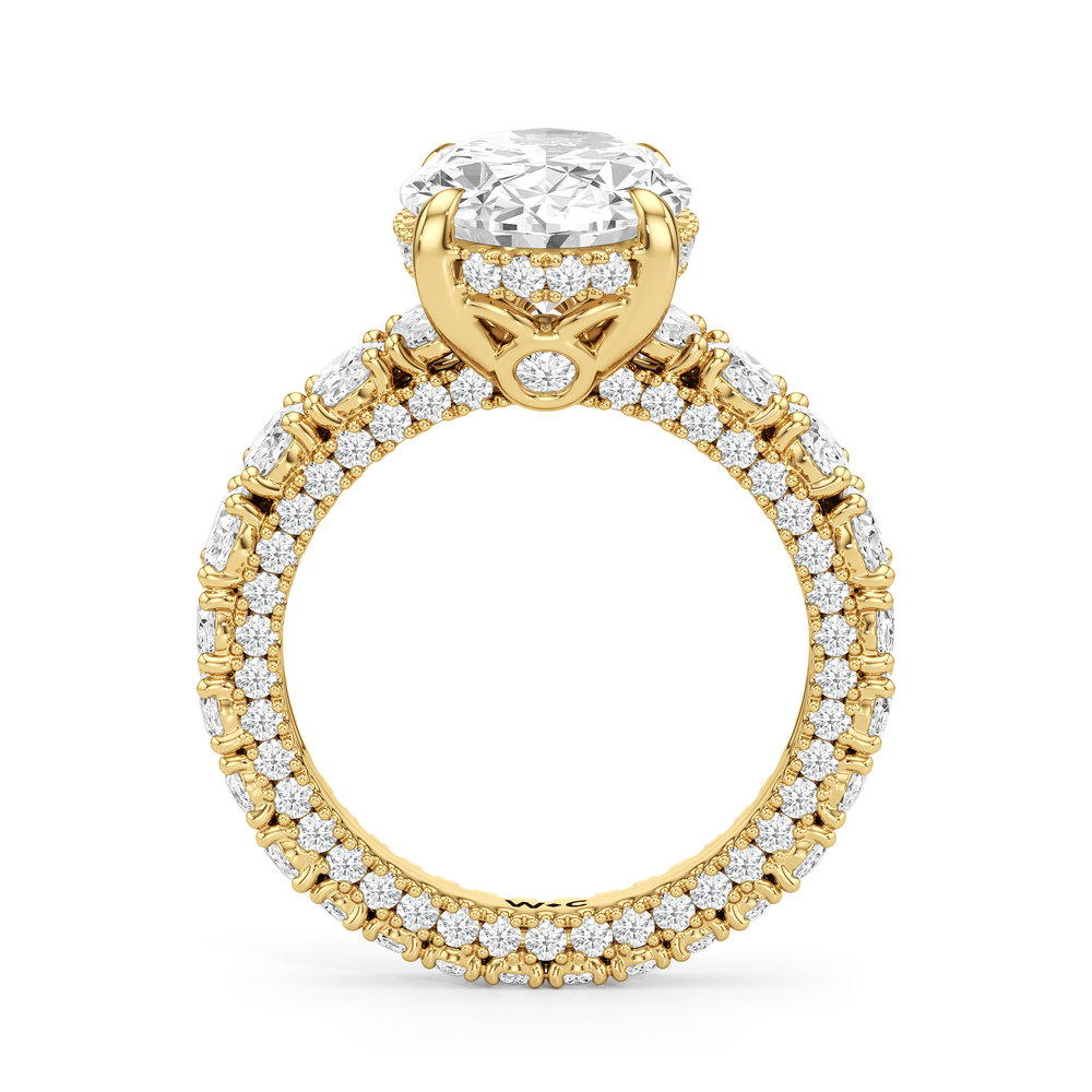 The Broome Ring with Oval Cut Diamond in 14KT Yellow Gold view 4
