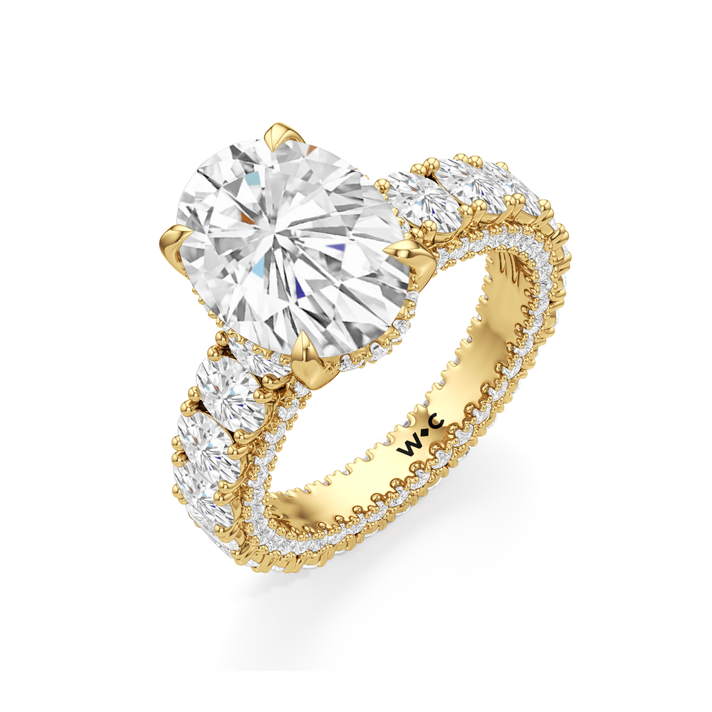 The Broome Ring with Oval Cut Diamond in 14KT Yellow Gold view 5
