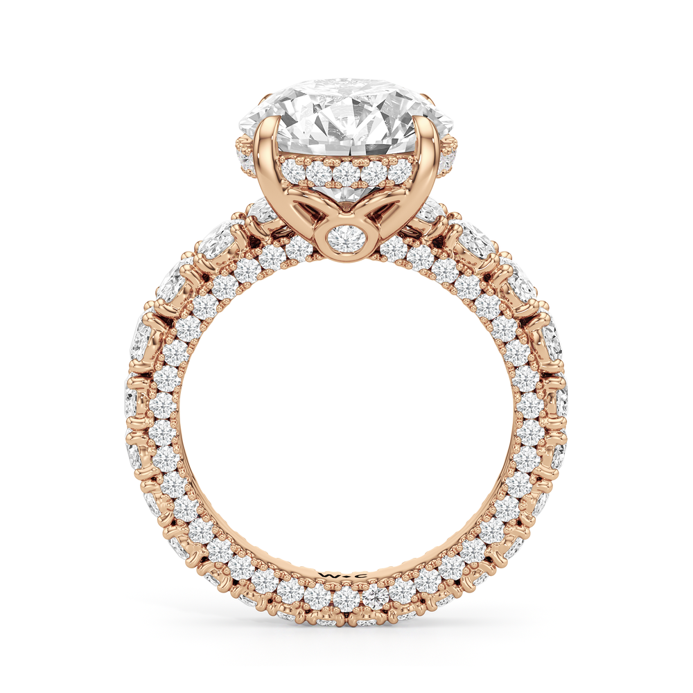 The Broome Ring with Round Cut Diamond in 14KT Rose Gold view 4
