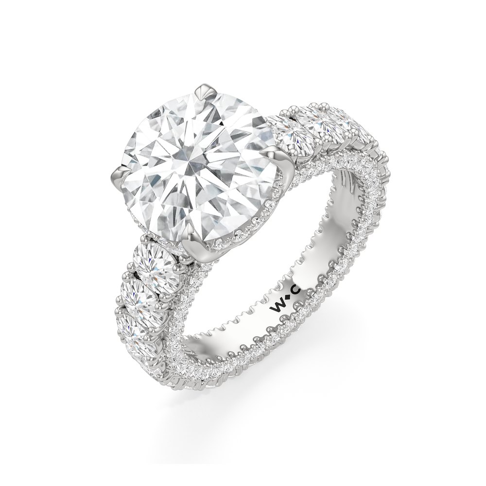 The Broome Ring with Round Cut Diamond in 14KT Platinum view 5

