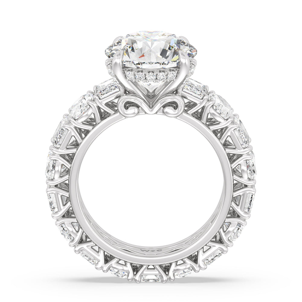 The Wall Street Ring with Round Cut Diamond in 14KT Platinum view 2
