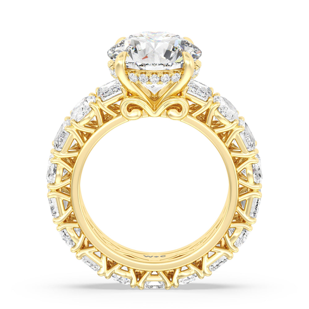 The Wall Street Ring with Round Cut Diamond in 14KT Yellow Gold view 2

