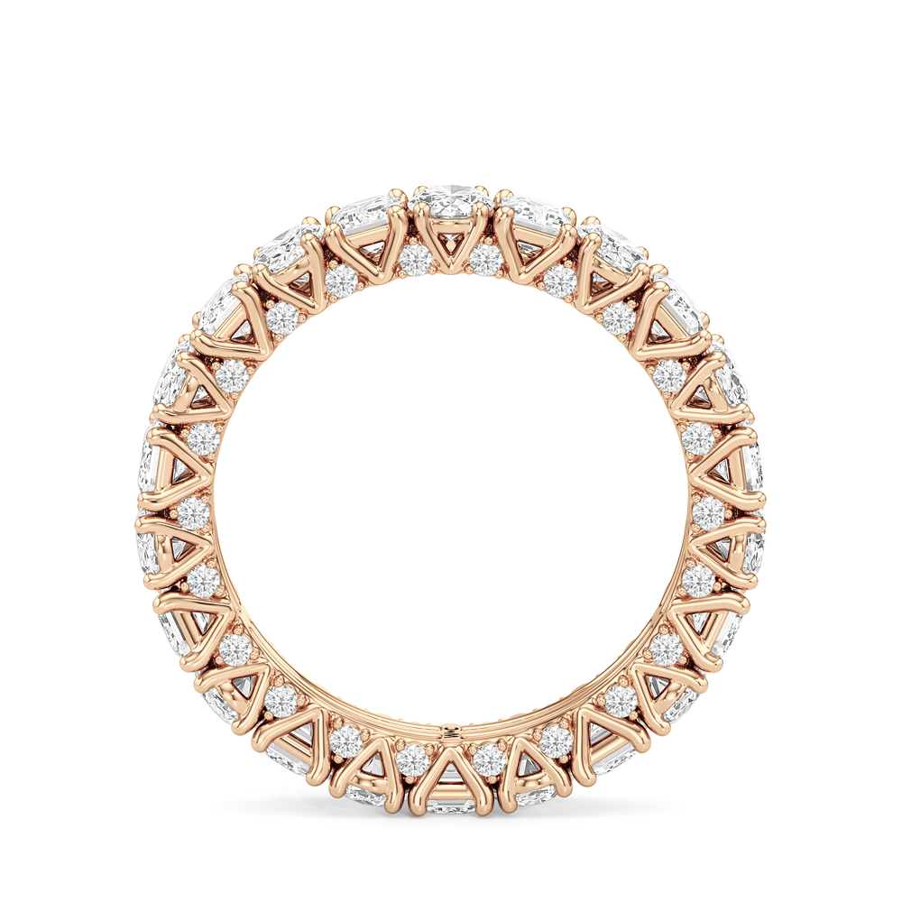 The Wall Street Diamond Band with 18KT Rose Gold Cut Diamond in 14KT Rose Gold view 4
