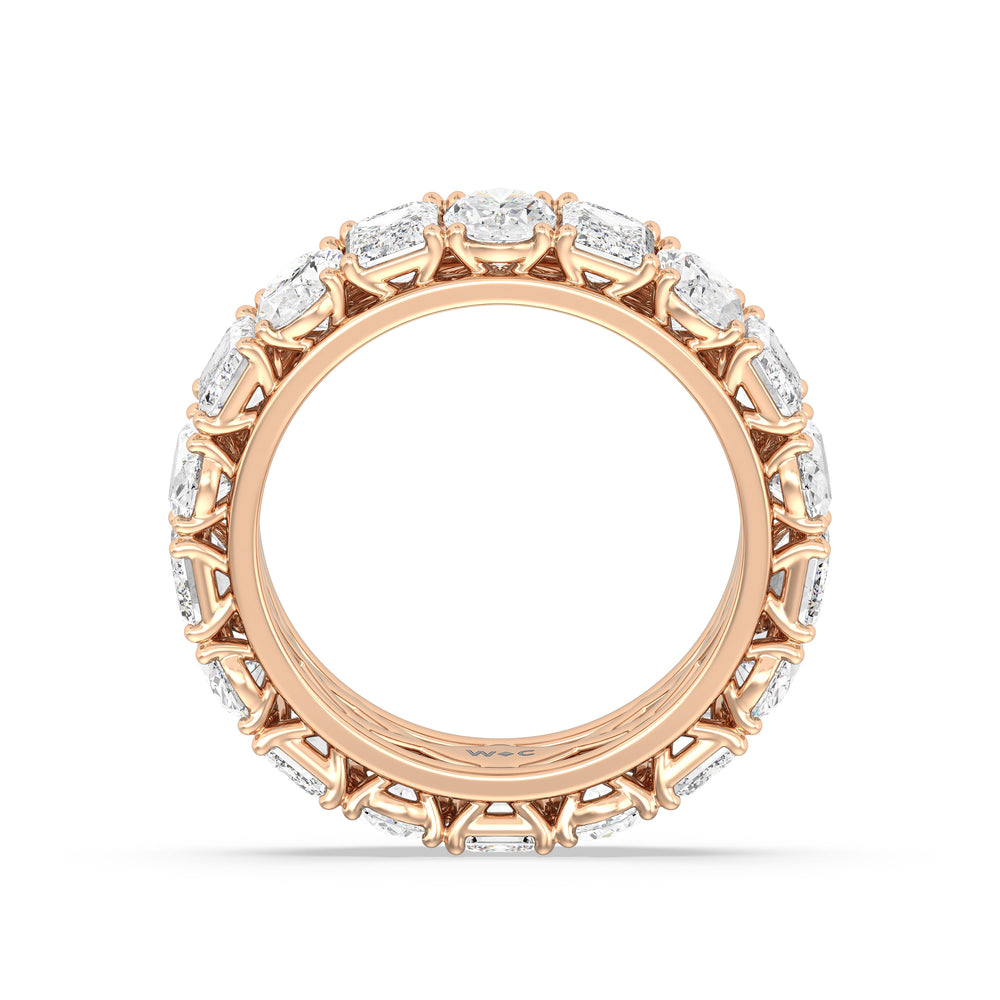 The Nolita Eternity Ring with 6 Cut Diamond in 14KT Rose Gold view 2

