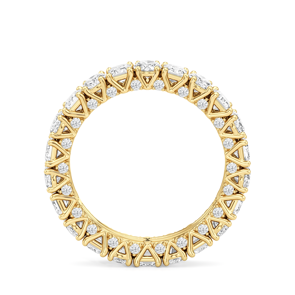 The Wall Street Diamond Band with 18KT Yellow Gold Cut Diamond in 14KT Yellow Gold view 4

