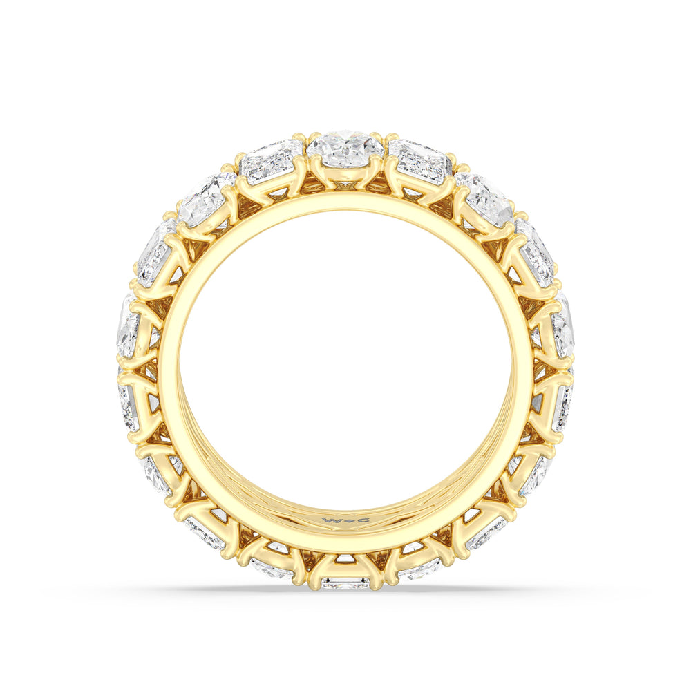 The Nolita Eternity Ring with 6 Cut Diamond in 14KT Yellow Gold view 2
