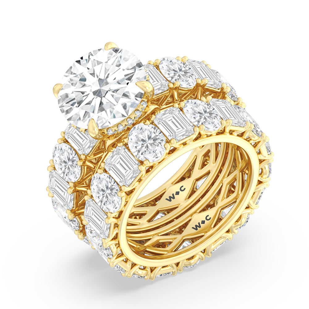 The Wall Street Ring with Round Cut Diamond in 14KT Yellow Gold view 4
