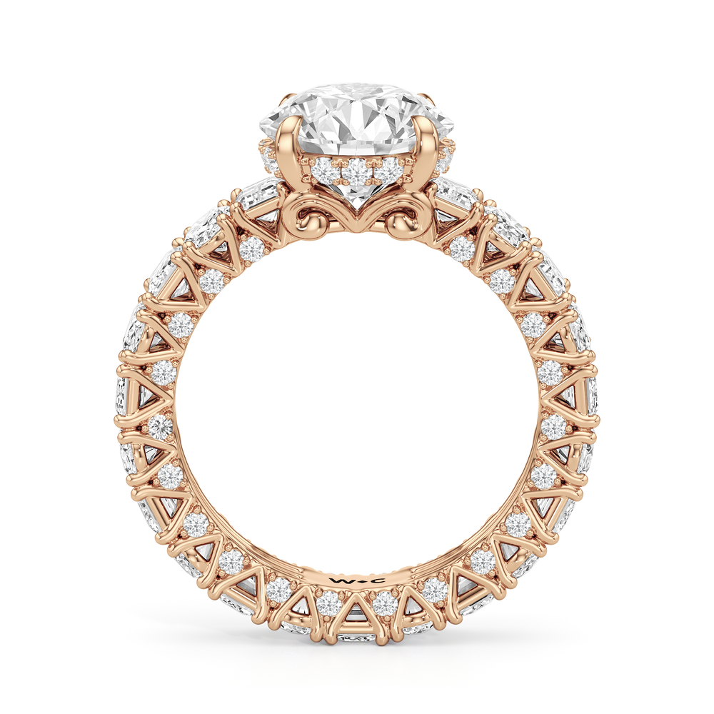 The Wall Street Ring with Round Cut Diamond in 14KT Rose Gold view 4
