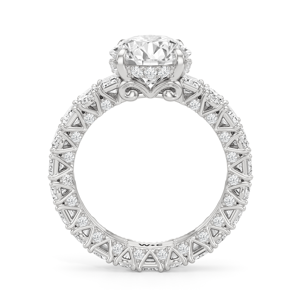 The Wall Street Ring with Round Cut Diamond in 14KT Platinum view 4
