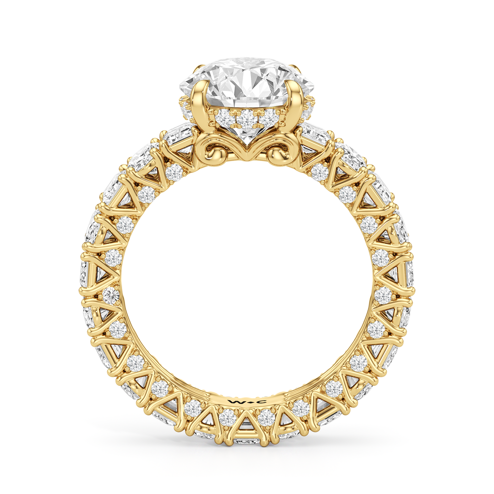 The Wall Street Ring with Round Cut Diamond in 14KT Yellow Gold view 4
